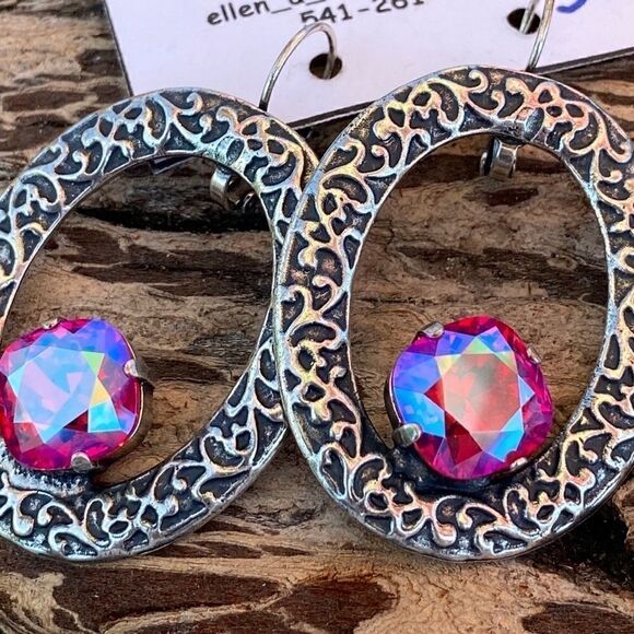 Handcrafted earrings with Swarovski crystal - Picture 5 of 6